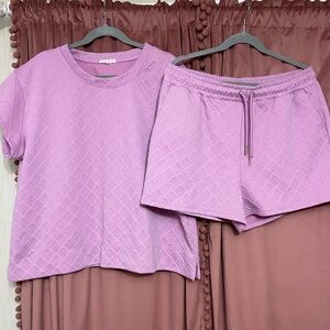 Mary Square Claire Matching Shorts and Top Set Lilac